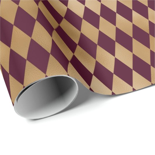  Wijn en Gouden Harlekijn Cadeaupapier (Rol Hoek)