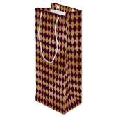  Wijn en Gouden Harlekijn Cadeautas (Achterkant Gekanteld)