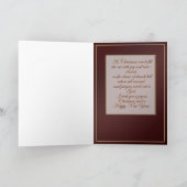 Wijn en goudkleurige kerst Kaart (Binnen)