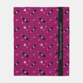 Wijn en harten Partij naadloos patroon Fleece Deken (Voorkant)