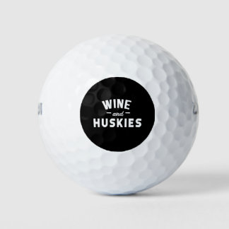 Wijn en Huskies Golfballen