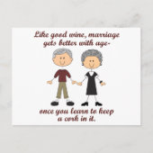 Wijn en huwelijk briefkaart (Voorkant)