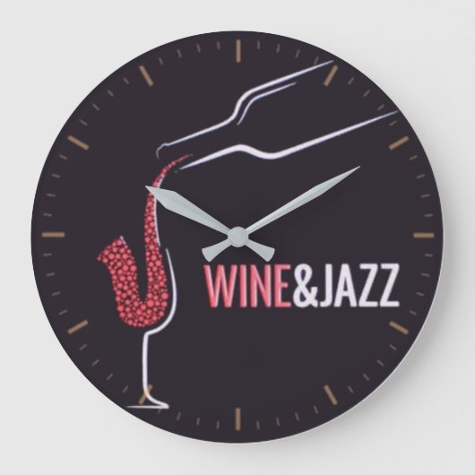 Wijn en jazz grote klok (Voorkant)