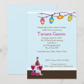 Wijn en kaas, 5x7 Vrijgezellenfeest Uitnodigen Kaart (Voorkant / Achterkant)