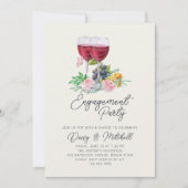 Wijn en kaas Avond Verlovingsfeest Kaart (Voorkant)