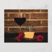 Wijn en kaas briefkaart (Voorkant)