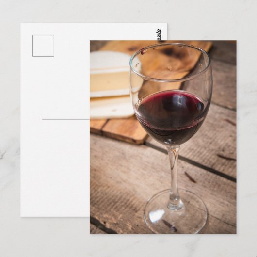 Wijn en kaas briefkaart (Voorkant / Achterkant)
