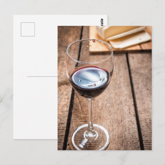 Wijn en kaas briefkaart (Voorkant / Achterkant)