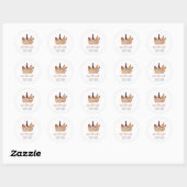 Wijn en kaas Bruidsdouche  Ronde Sticker (Vel)