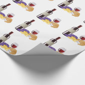 Wijn en kaas cadeaupapier (Hoek)