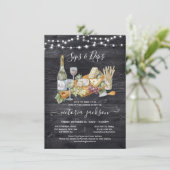 Wijn en kaas Charcuterie Board Vrijgezellenfeest I Kaart (Staand voorkant)