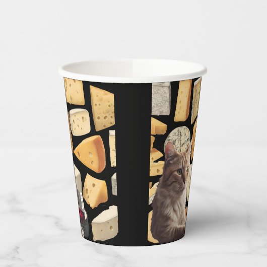 Wijn en Kaas feest servies proeverij Papieren beke Papieren Bekers (Links)
