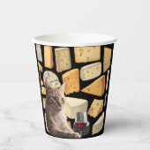Wijn en Kaas feest servies proeverij Papieren beke Papieren Bekers (Voorkant)