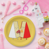 Wijn en kaas feestuitnodiging papieren bordje (Feest)