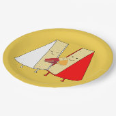 Wijn en kaas feestuitnodiging papieren bordje (Gekanteld)