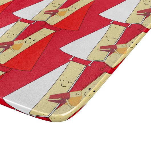 Wijn en kaas feestuitnodiging snijplank (Hoek)