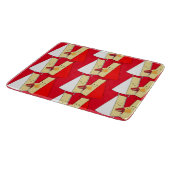 Wijn en kaas feestuitnodiging snijplank (Hoek)