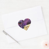 Wijn en kaas hart sticker (Envelop)