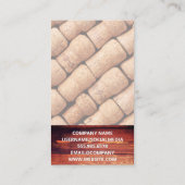 Wijn en kaas | Hout | wijngaard | wijnmakerij Visitekaartje (Achterkant)