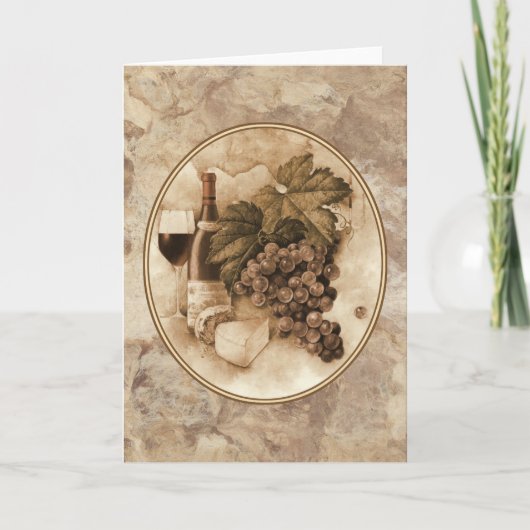 Wijn en Kaas Kaart (Voorkant)
