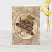 Wijn en Kaas Kaart (Gele Bloem)