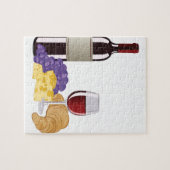 Wijn en kaas legpuzzel (Horizontaal)