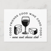 Wijn en kaas liefhebbers club briefkaart (Voorkant)