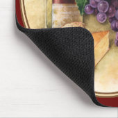 Wijn en kaas muismat (Hoek)