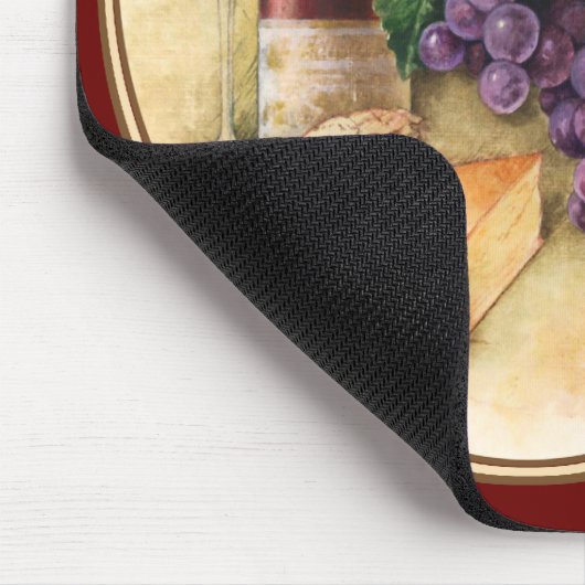 Wijn en kaas muismat (Hoek)