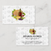 Wijn en kaas picknick visitekaartje (Voorkant / Achterkant)