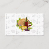 Wijn en kaas picknick visitekaartje (Voorkant)