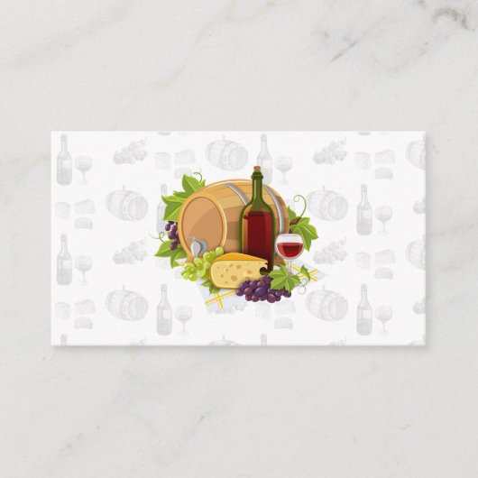 Wijn en kaas picknick visitekaartje (Voorkant)
