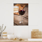 Wijn en kaas poster (Keuken)