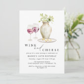 Wijn en kaas | Rode wijn proeven Volwassen Verjaar Kaart (Staand voorkant)