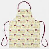 Wijn en kaas Rood wijn Glasbrie Cheese Wedge Schort (Voorkant)