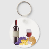 Wijn en kaas sleutelhanger (Voorkant)