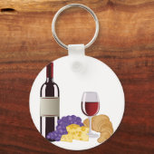 Wijn en kaas sleutelhanger (Voorkant)