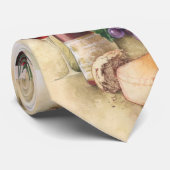 Wijn en kaas stropdas (Opgerold)