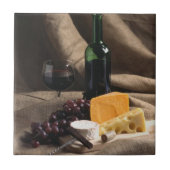 Wijn en kaas Tile Trivet Tegeltje (Voorkant)