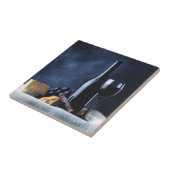 Wijn en kaas Tile Trivet Tegeltje (Zijkant)