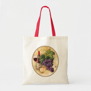 Wijn en kaas tote bag