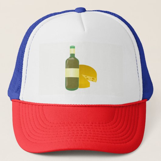 Wijn en Kaas Trucker Pet (Voorkant)