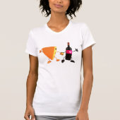Wijn en kaas Vrouwen T-shirt (Voorkant)