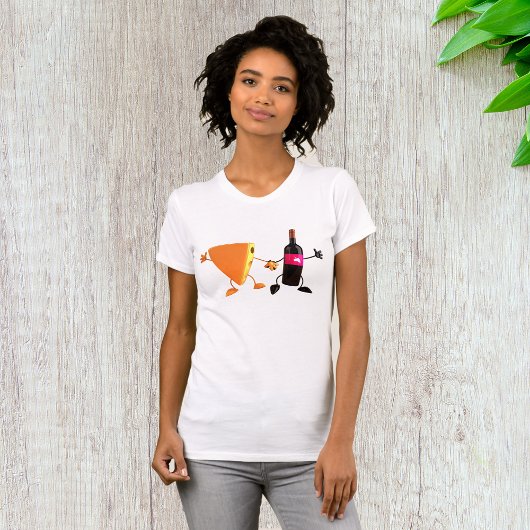 Wijn en kaas Vrouwen T-shirt