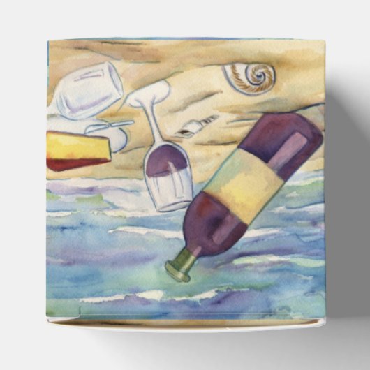 Wijn- en kaasbak Aangepast cadeauvakje voor wijn e Bedankdoosjes (Bovenkant)