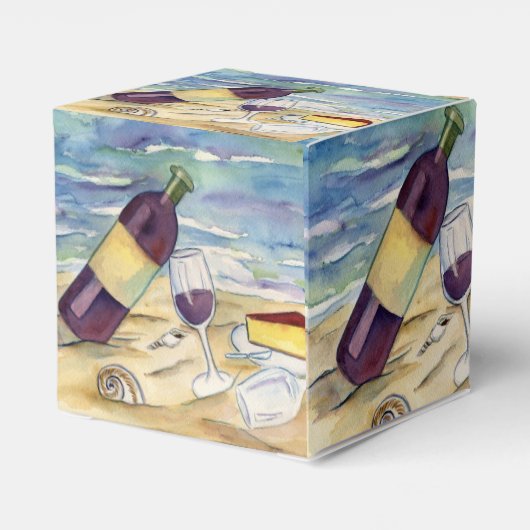 Wijn- en kaasbak Aangepast cadeauvakje voor wijn e Bedankdoosjes (Achterkant)