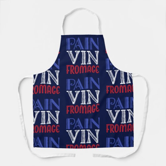 Wijn- en kaasbewaarpartij Pain Vin Fromage Schort (Voorkant)