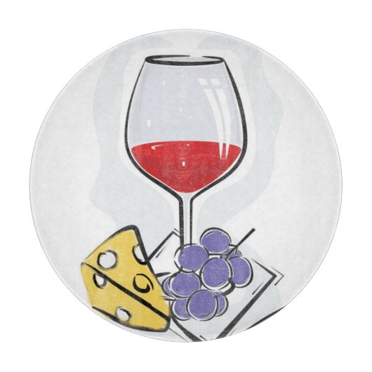 Wijn- en kaasdeklaagsnijvlak snijplank (Voorkant)