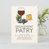 wijn- en kaasfeest kaart (Staand voorkant)