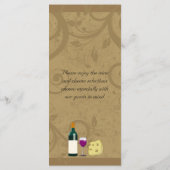 Wijn en Kaasfeest Menu Rack Kaarten (Achterkant)